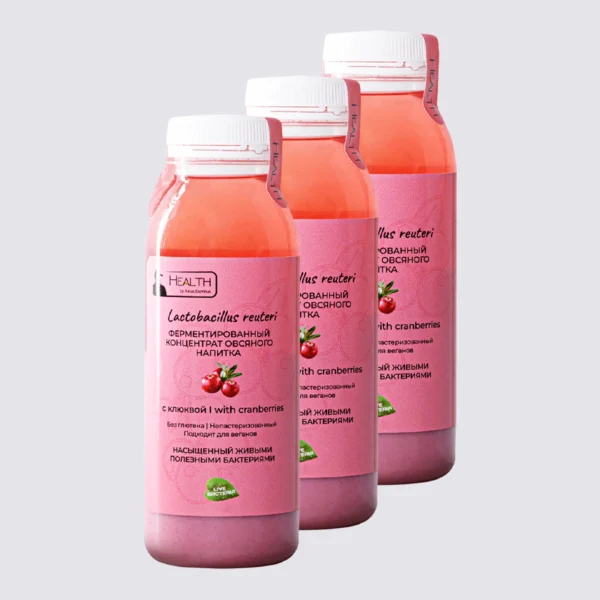 Реутери Lactobacillus LRDR™, концентрат живых бактерий с клюквой, 0.33л (3 шт.)