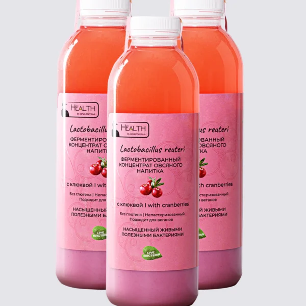 Реутери Lactobacillus LRDR™, концентрат живых бактерий с клюквой, 0.75л (3 шт.)